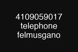 4109059017 telephone felmusgano